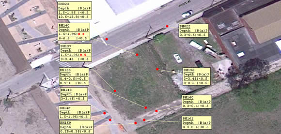 Environmental GIS, ESdat Maps/Spatial Analysis with export to ArcGIS, MapInfo, and Surfer